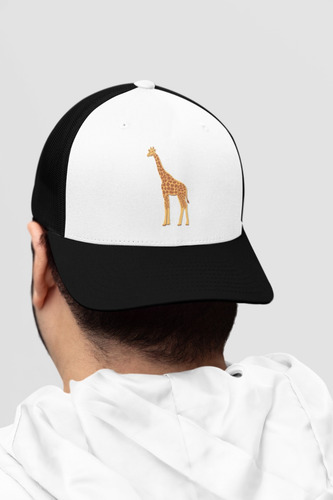 Gorra Trucker Jirafa Adulta Unitalla Animales Salvajes Negra