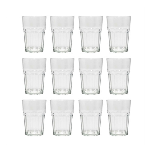 12 Vasos Vidrio Bristol Agua Jugo Gaseosa 400 Ml Durax Vaso