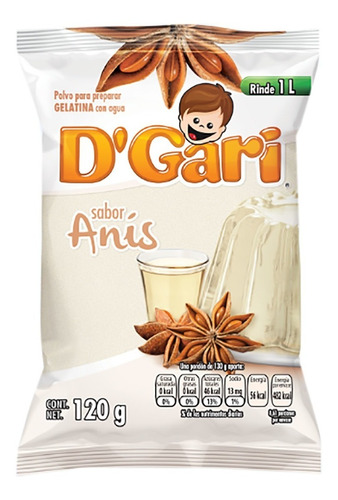 Gari Anis Gelatina En Polvo Bolsa 120gr