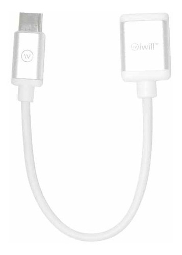 Cabo Adaptador Usb-c Para Usb Fêmea Cor Branco