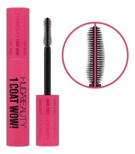 Máscara De Pestañas H.u.d.a 1 Coat Wow, Voluminizadora Y Ala