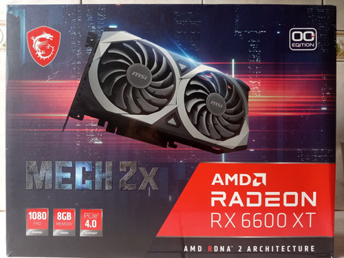 Msi Radeon Rx 6600 Xt Mech 2x 8gb Oc