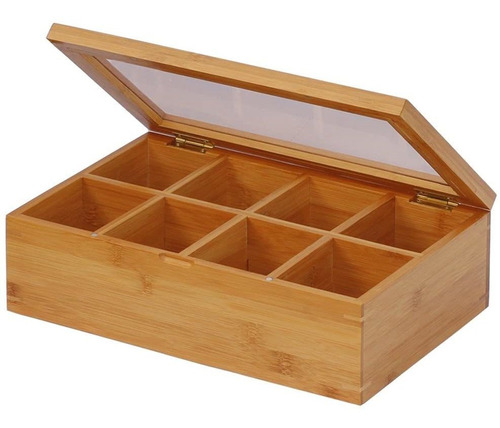 Tb Caja De Té De Bambú, Natural