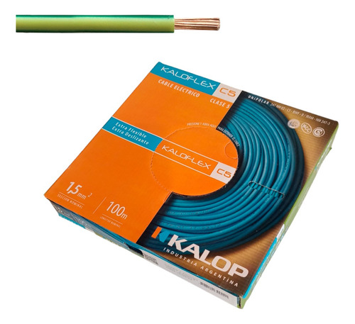 Caja Cable Unipolar Verde/amarillo 1x1.5mm