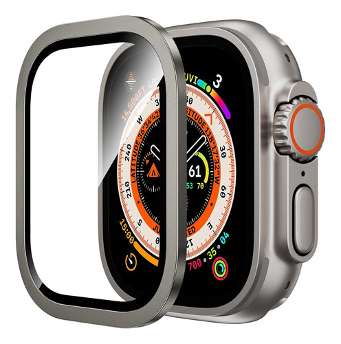 Mica De Cristal Templado Metal Para Apple Watch Ultra 49mm