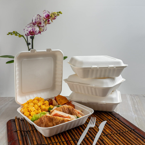 Recipientes Para Alimentos Green Wave 9x9x3, 3 Compartimento