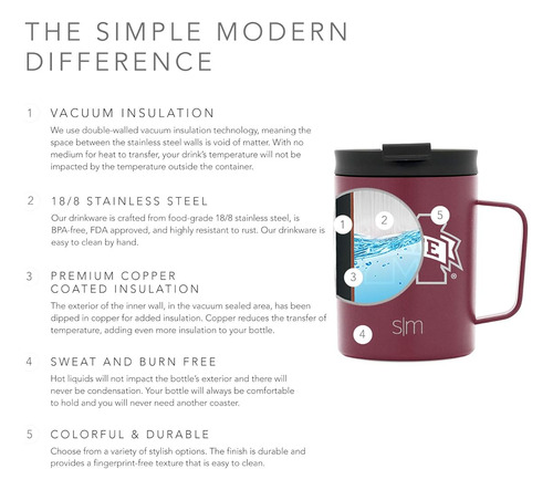 Taza De Cafe Simple Moderna Universidad De Mississippi Team Colors