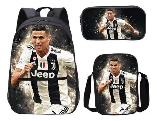 2023 Cristiano Ronaldo Mochila Set De 3 Unisex, Bolsa Para