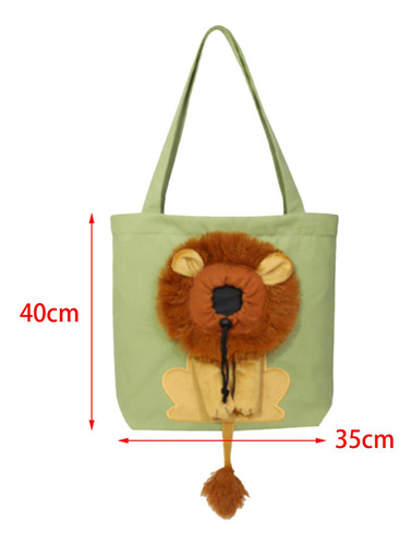 Cat Carriers Travel Transport Bag Tote Pet Verde Pequeño