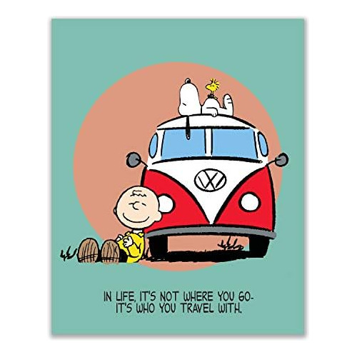 Pósters De Snoopy, Juego De 4 (8 Pulgadas X 10 Pulgada...