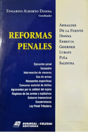 Libro - Reformas Penales Edgardo Alberto Donna
