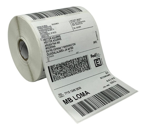 Imagen 3 de 10 de 6 Rollos Etiqueta Térmica 4x6 (102x152 Mm) Rollo 300 Pzs C/u