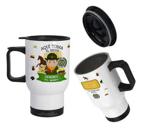 Mug Vaso Termico Viajero Para Carro Mejor Carabinero