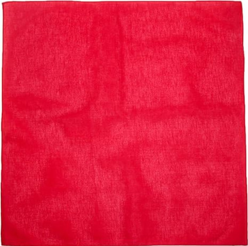 Paquete De 5 Paliacates Bandanas Rojas Lisas 55cm X 55cm