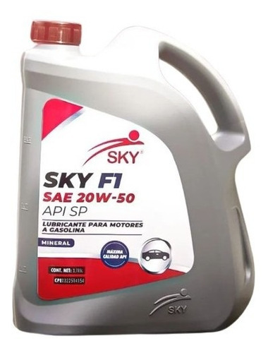 Aceite Motor Mineral 20w50 Sae (galon 4 Litros) Sky