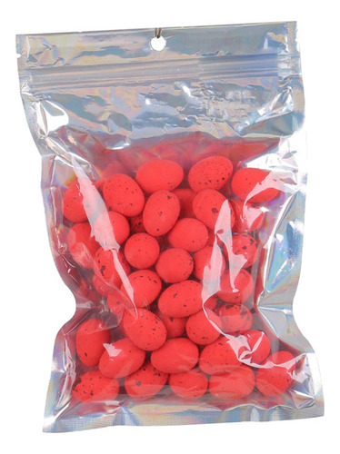 50 Piezas De Huevos Artificiales De Espuma De Pascua, Rojo