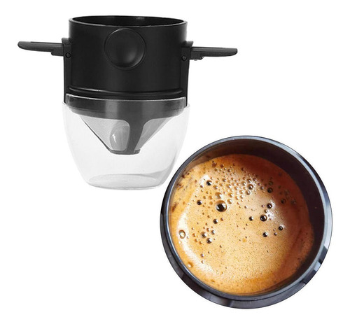 Imagen 2 de 11 de Conejo De Gotero De Acero Inoxidable Negro Con Taza