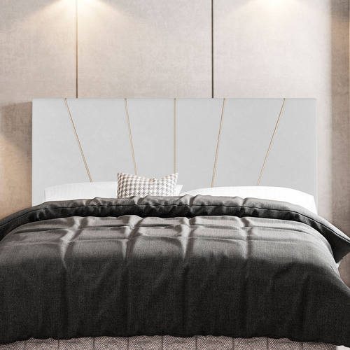 Cabeceira Cama Box King Size Dallas 195cm Sintético Branco