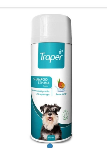 Shampoo Espuma Seca Para Perros 170ml+ Regalo Guante Baño