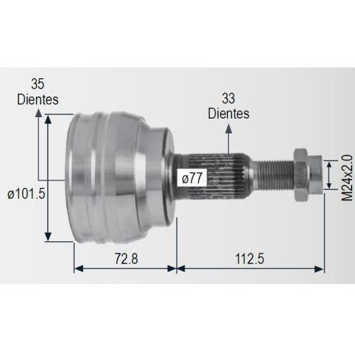 Espiga Lado Rueda Para Para Dodge Ram 1500, 2500, Pick Up V6