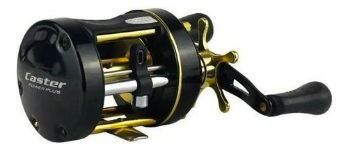 Reel rotativo Marine Sports Caster Power Plus 400 derecho color negro