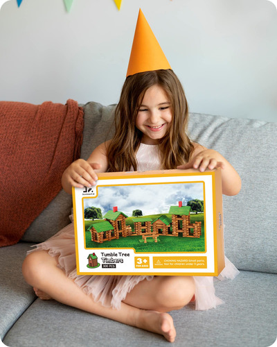 Juego De Cabañas De Madera Building House Toy Sainsmart Jr.,