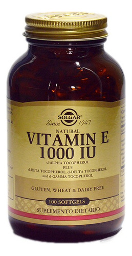 Vitamin E 400 Iu  Solgar*100 - Unidad a $153900