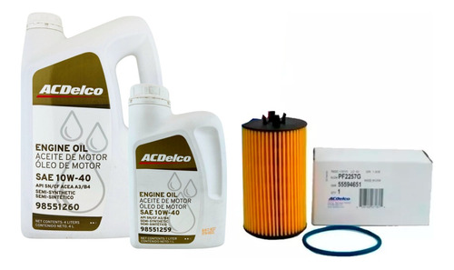 Combo Filtro Original + Aceite Chevrolet Tracker 1.8 2019