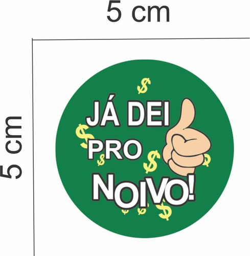 Imagem 2 de 2 de 100 Adesivos Corte Da Gravata Casamento Já Dei Pro Noivo