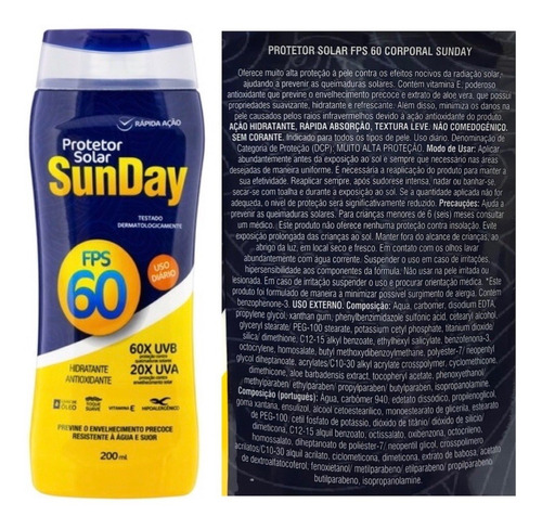 Kit 12 Protetor Solar Sunday Fps 60 200 Ml