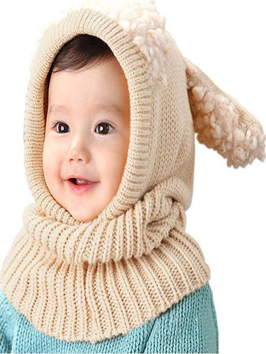 Gorro Para Bebe Bufanda Niña Niño Termico Con Orejas Conejo