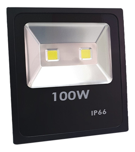 Reflector Led 100w Slim Delgado Exterior Luz Blanca Fria
