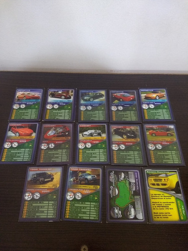 14 Cartas Sport Cards Tarjetas Autos Naipes Lote Sin Repetir