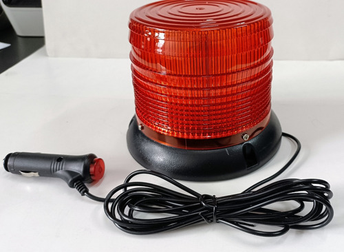 Torreta 70 Hiper Led Mica Ambar Flash Giratoria Iman 12-36v