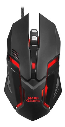 Mouse Gamer Ratón Juegos Usb Periférico Rgb Pc Ergonómico Color Negro