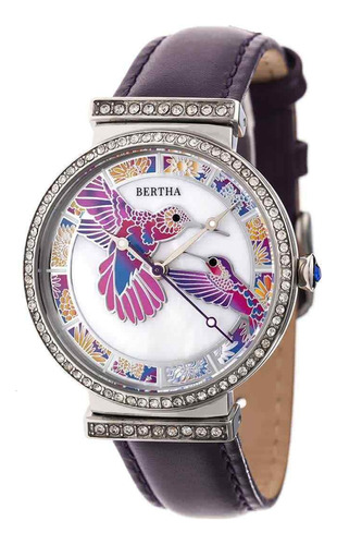 Reloj Bertha Br7805 Para Mujer De Cuarzo Esfera Multicolor