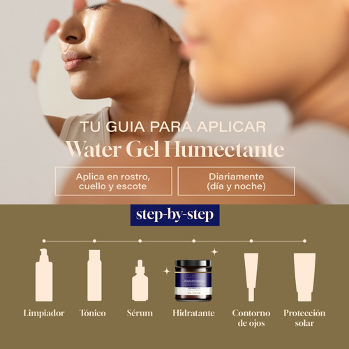 Imagen 4 de 7 de Water Gel Hidratante Facial 60ml 3% Acido Hialuronico