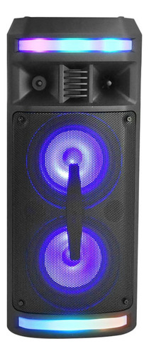 Parlante Bluetooth Torre Nisuta Nspa66b Led Rgb 3.5mm Usb Sd