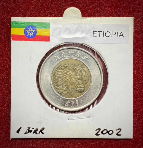 Moneda 1 Birr Etiopia 2010 Bimetalica Km 78 Leon