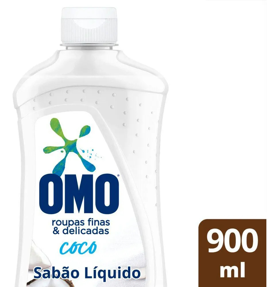 Lava-roupas Líquido Omo Roupas Finas E Delicadas ​Coco 900ml