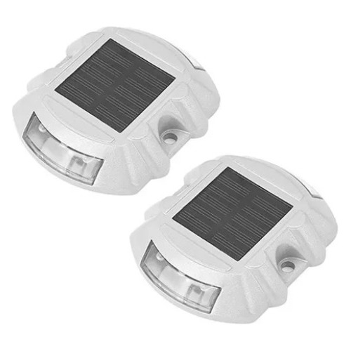 Luz Led Solar Aluminio Caminero X2 Unidades Alta Eficiencia