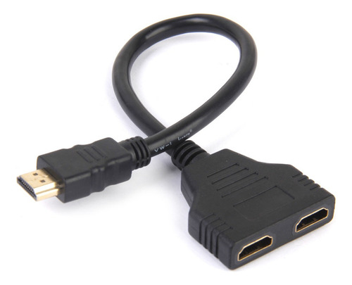 Hdmi Macho A 2 Hembra Cable Adaptador Convertidor Para