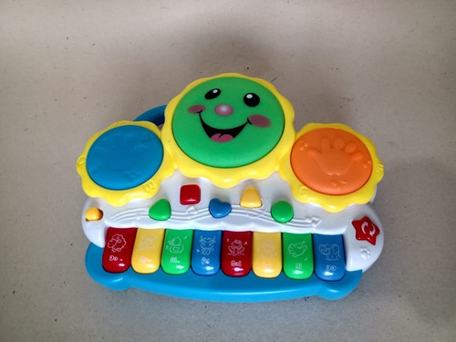 Teclado Piano Infatil Musical Animal Bebê Educativo Sol Drum