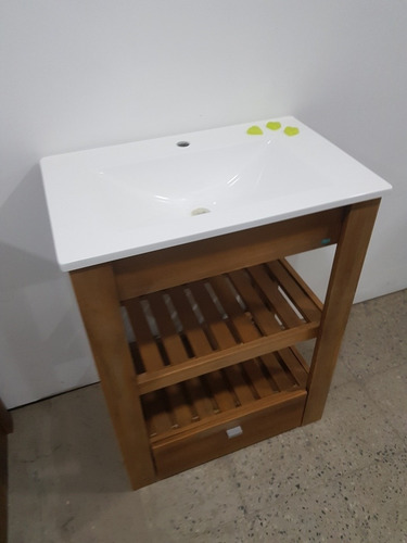 Vanitory Madera Maciza Bacha Excelente Cajón 60cm