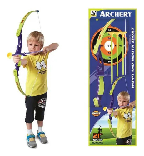 Juego Set Arco Y 3 Flechas Con Blanco Excelente Calidad