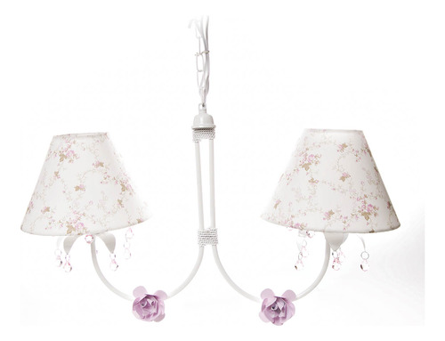 Lustre 2l Primavera Rosa 2 Flores P Rosa Bebê Infantil