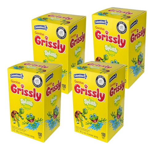 4 Gomitas Grissly Splash Acid X 100und - g a $42