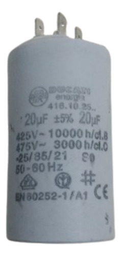 Capacitor 20mf/450v Para Motor Vulcano Bae 1hp