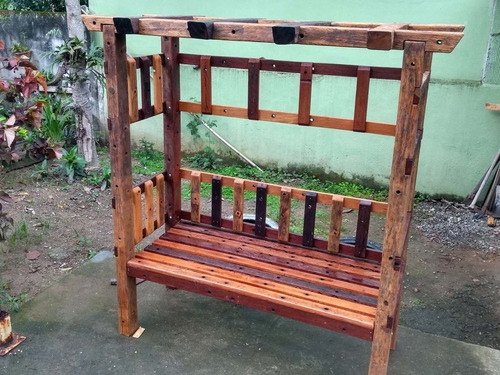 Banco Pergolado De Cruzetas