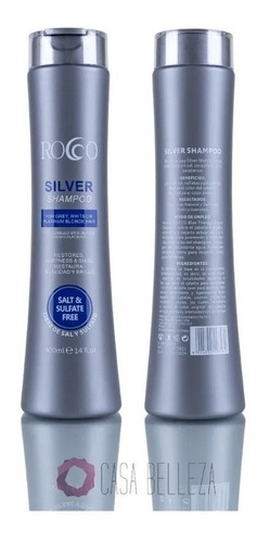 Shampoo Rocco Silver Sin Sal Cabello Gris Blanco Platinado